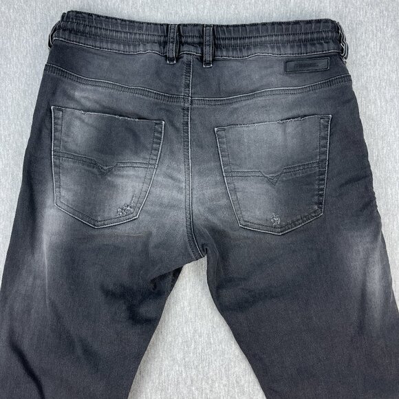 Diesel Jogg Jeans Womens 27x30 Black Distressed Krailey R-Ne 0685Q Stretch Italy - Picture 5 of 16